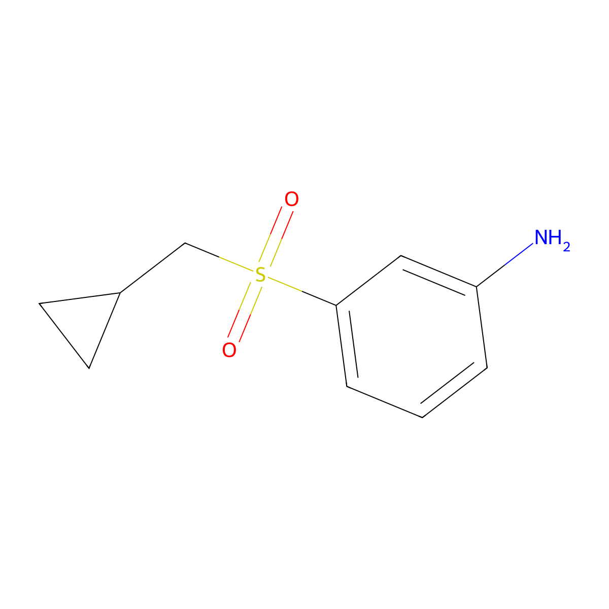 3-(Cyclopropylmethanesulfonyl)aniline molecular structure, CAS 1375068-78-2