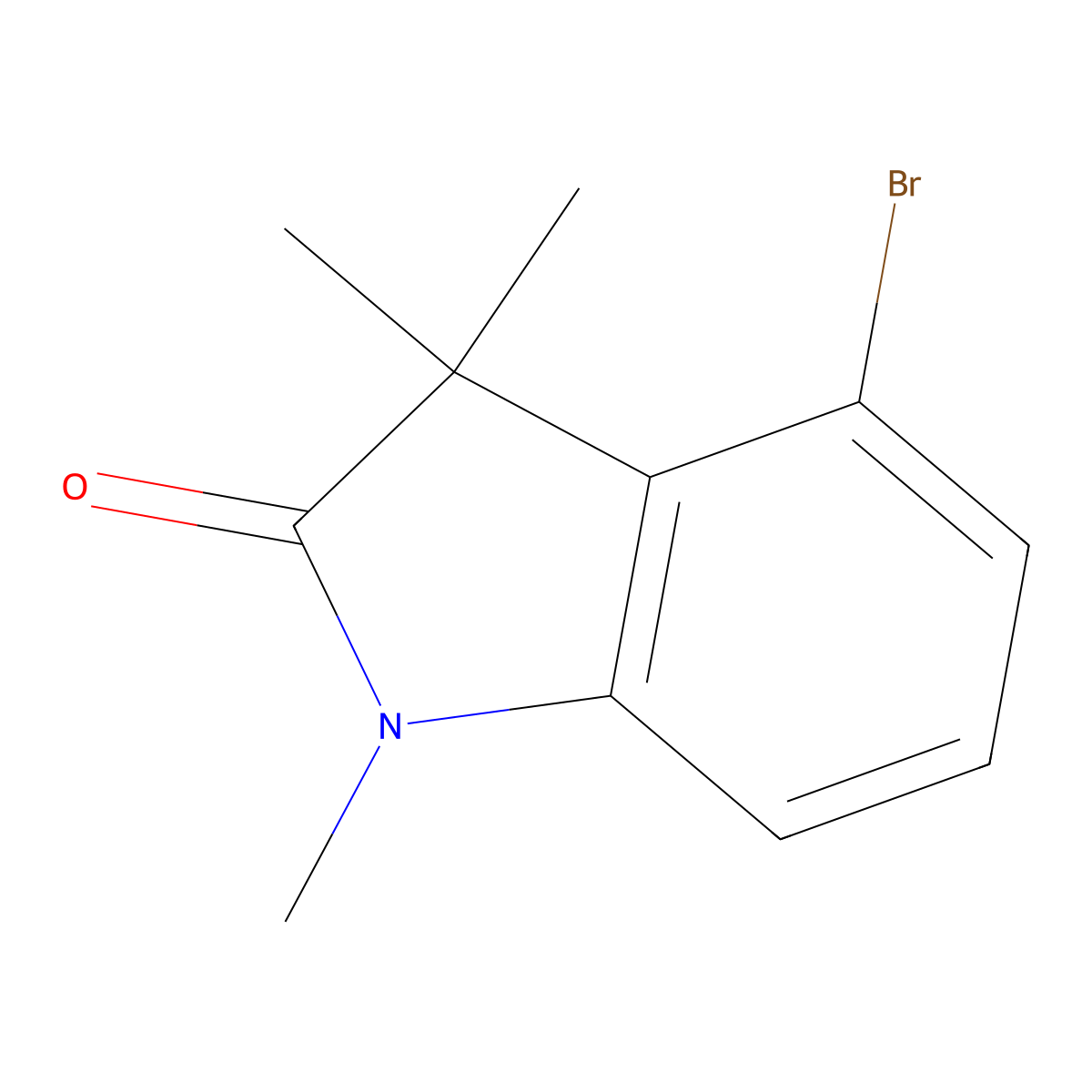 4-Bromo-1,3,3-trimethylindol-2-one molecular structure, CAS 1375068-88-4