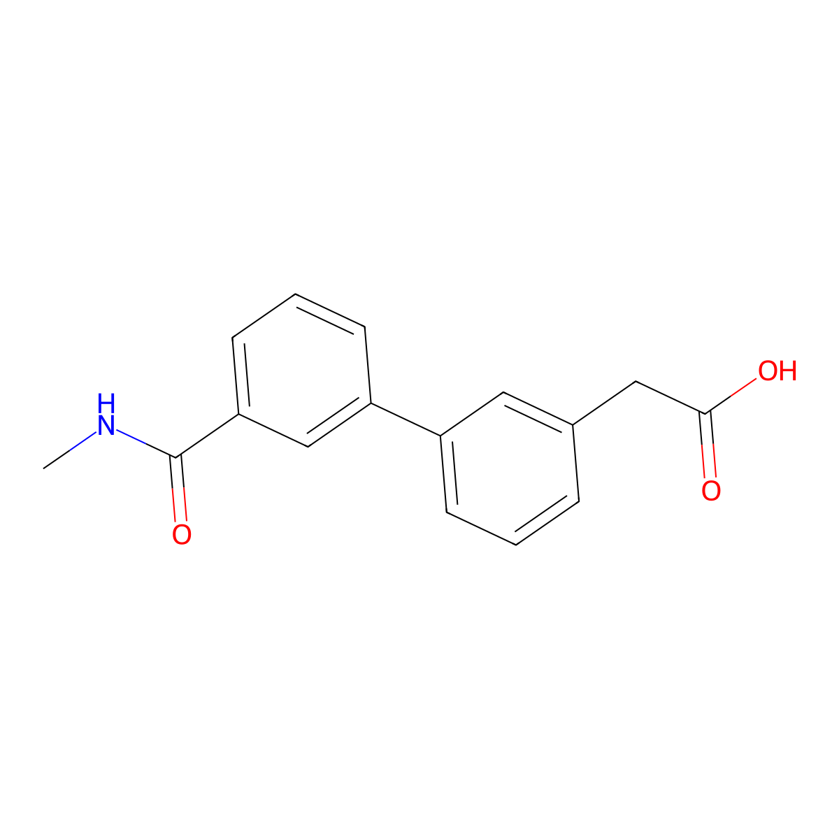 2-(3'-(Methylcarbamoyl)-[1,1'-biphenyl]-3-yl)acetic acid molecular structure, CAS 1375068-89-5
