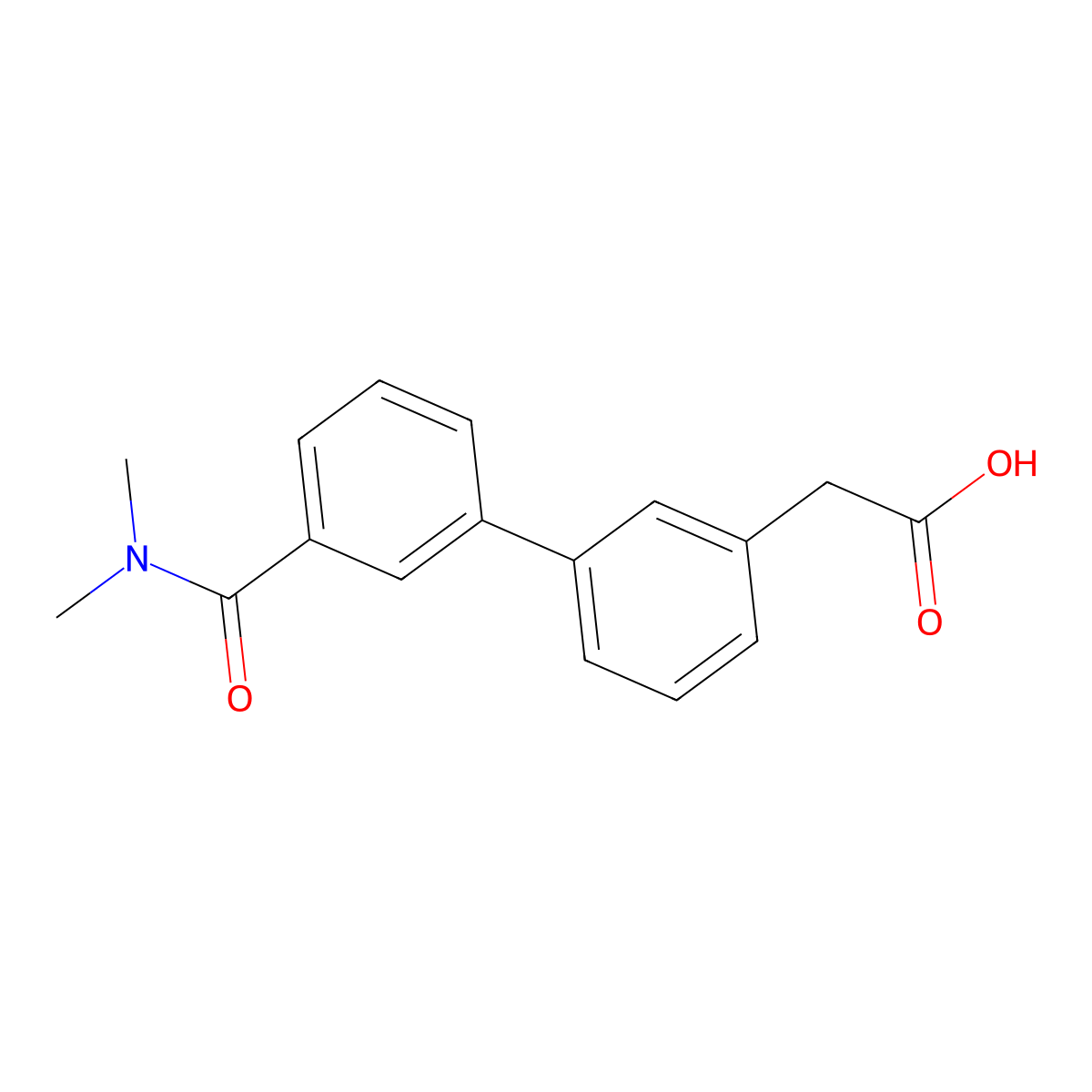3-Carboxymethyl-3'-(dimethylaminocarbonyl)biphenyl molecular structure, CAS 1375068-92-0
