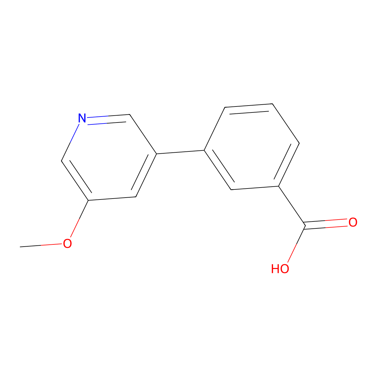 3-(5-Methoxypyridin-3-yl)benzoic acid molecular structure, CAS 1375068-95-3