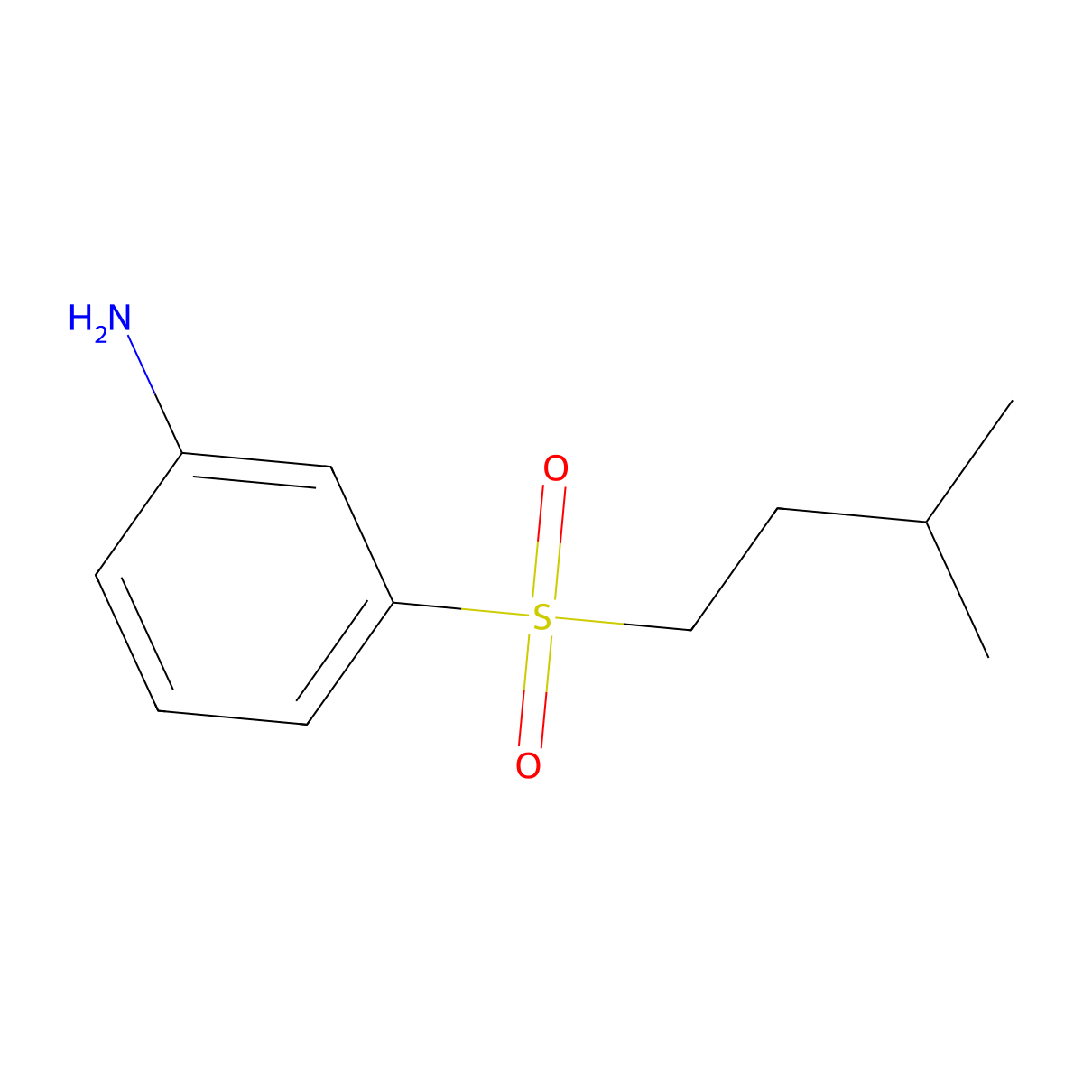 3-[(3-Methylbutane)sulfonyl]aniline molecular structure, CAS 1375068-98-6