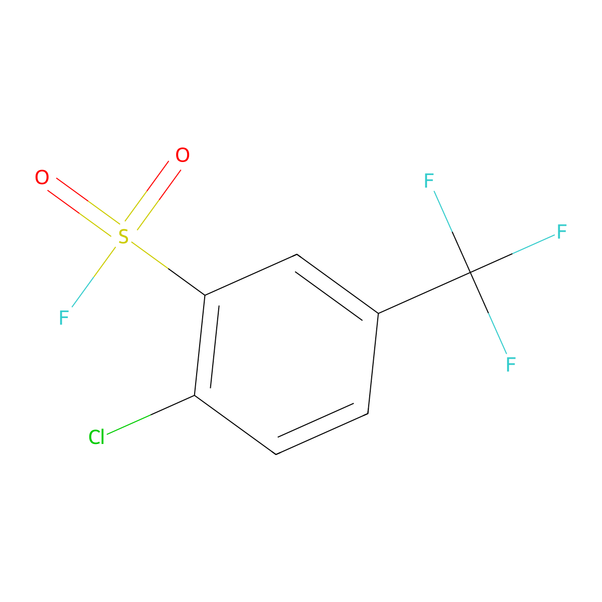 2-Chloro-5-(trifluoromethyl)benzenesulfonyl fluoride molecular structure, CAS 1375068-99-7