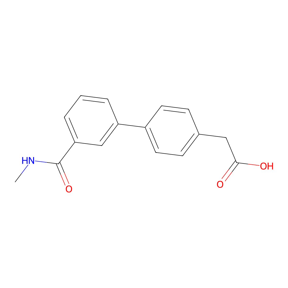 2-(3'-(Methylcarbamoyl)-[1,1'-biphenyl]-4-yl)acetic acid molecular structure, CAS 1375069-01-4