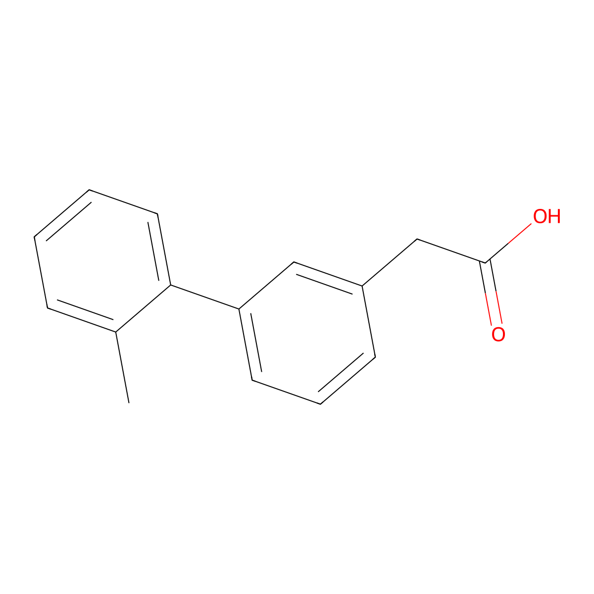 [3-(2-Methylphenyl)phenyl]acetic acid molecular structure, CAS 1375069-02-5