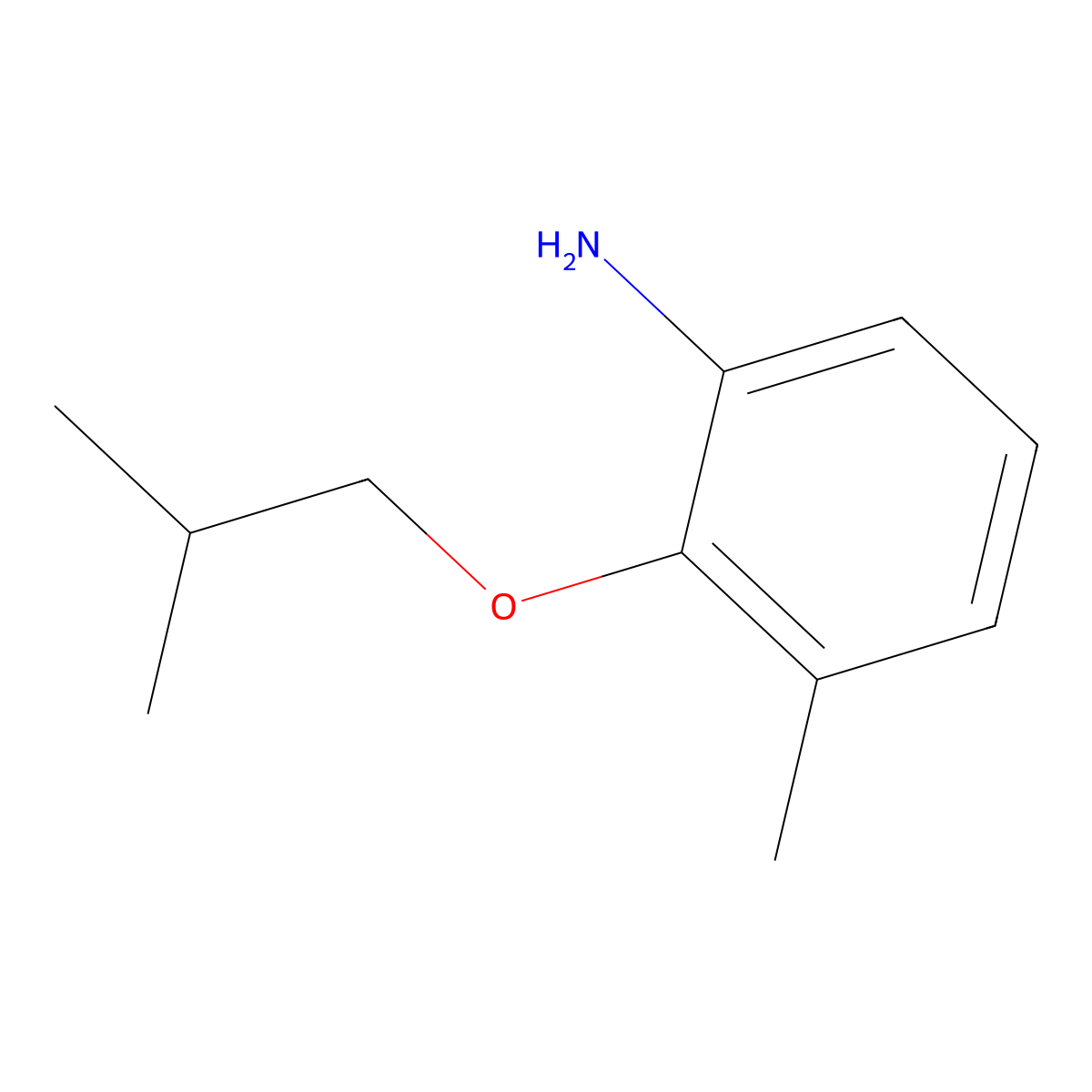 2-Isobutoxy-3-methylaniline molecular structure, CAS 1375069-03-6