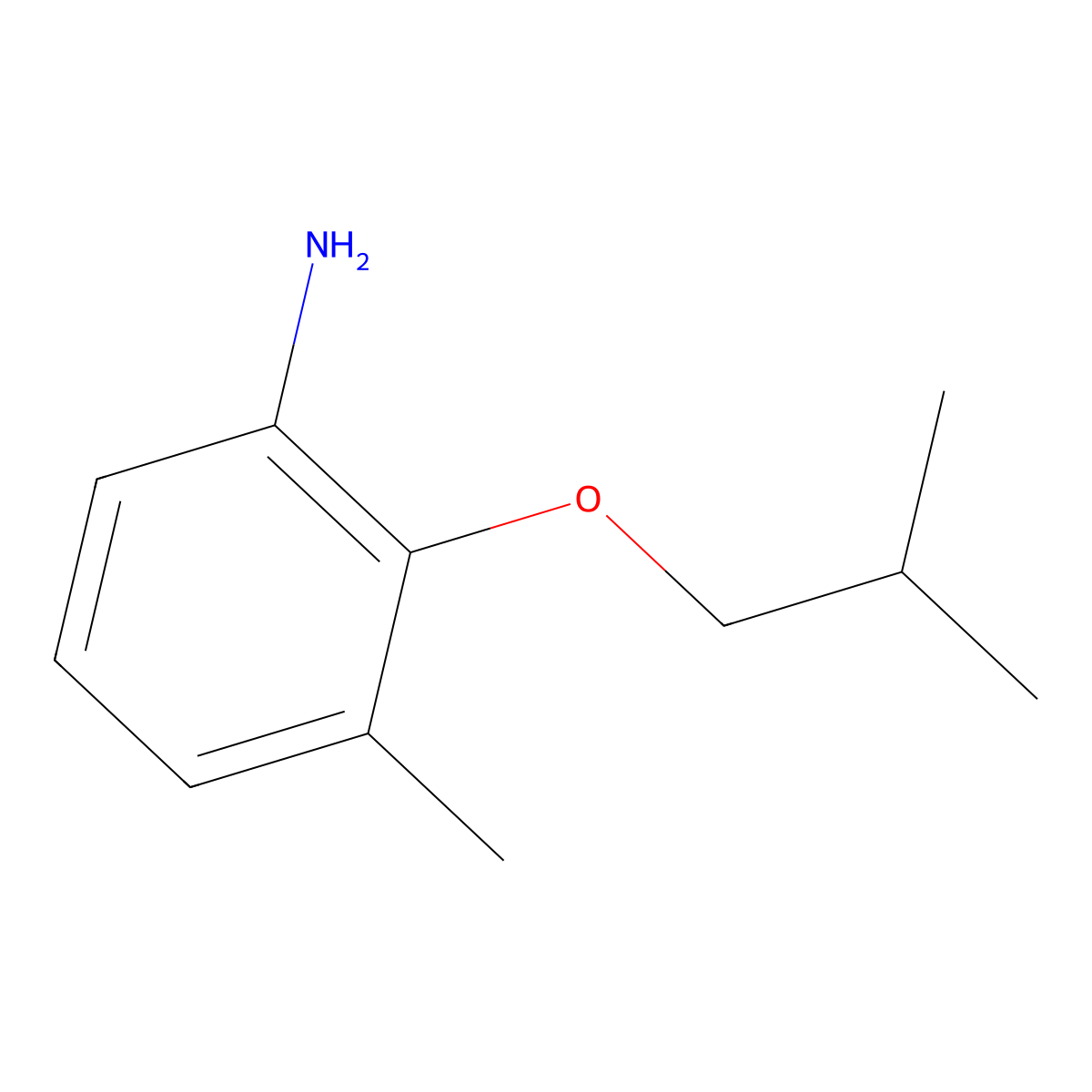 2-Isobutoxy-3-methylaniline molecular structure, CAS 1375069-03-6