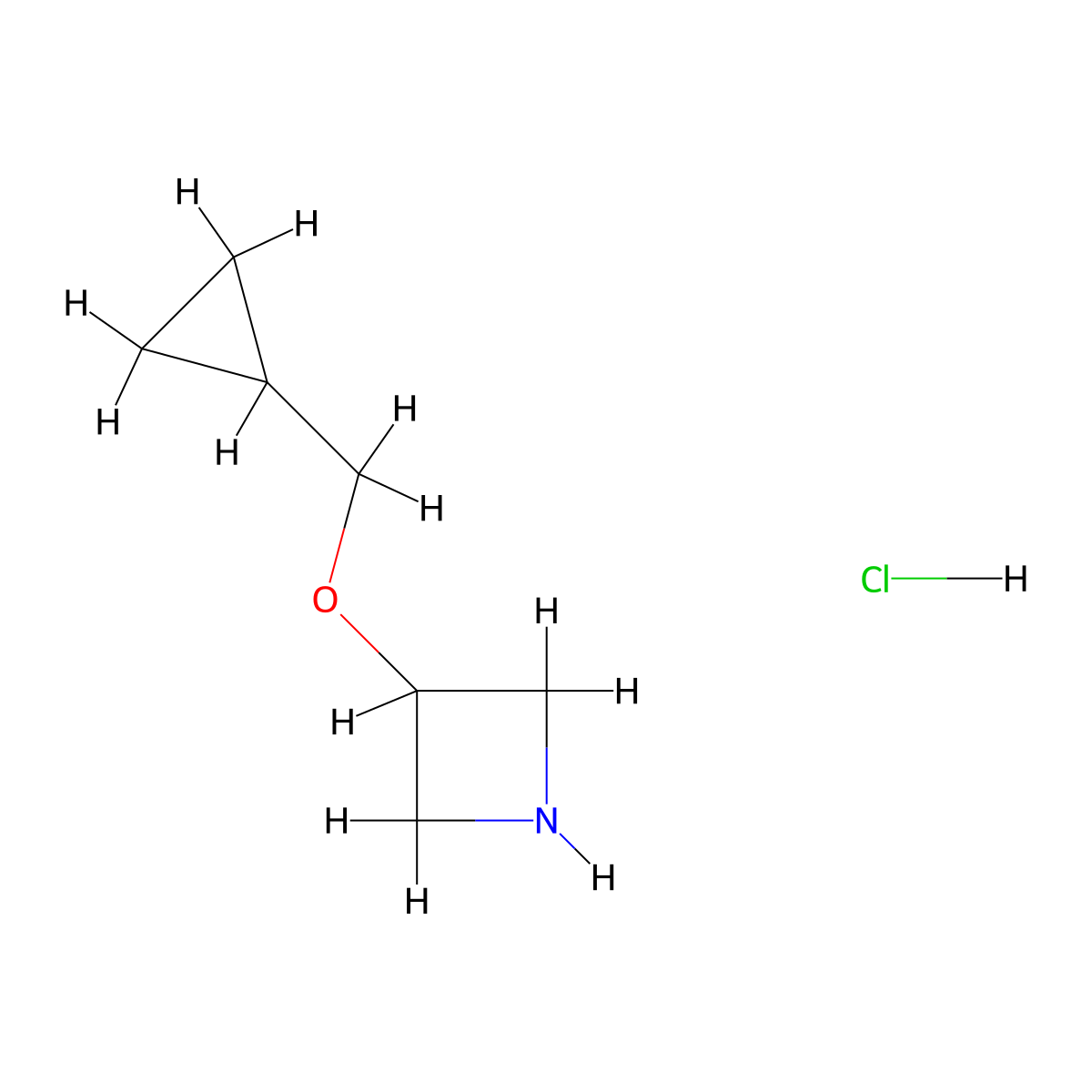 3-(Cyclopropylmethoxy)azetidine hydrochloride molecular structure, CAS 1375069-07-0