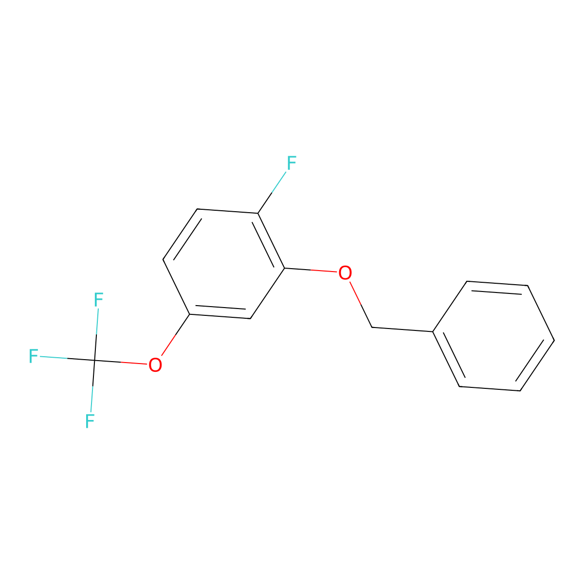 2-(Benzyloxy)-1-fluoro-4-(trifluoromethoxy)benzene molecular structure, CAS 1375069-09-2