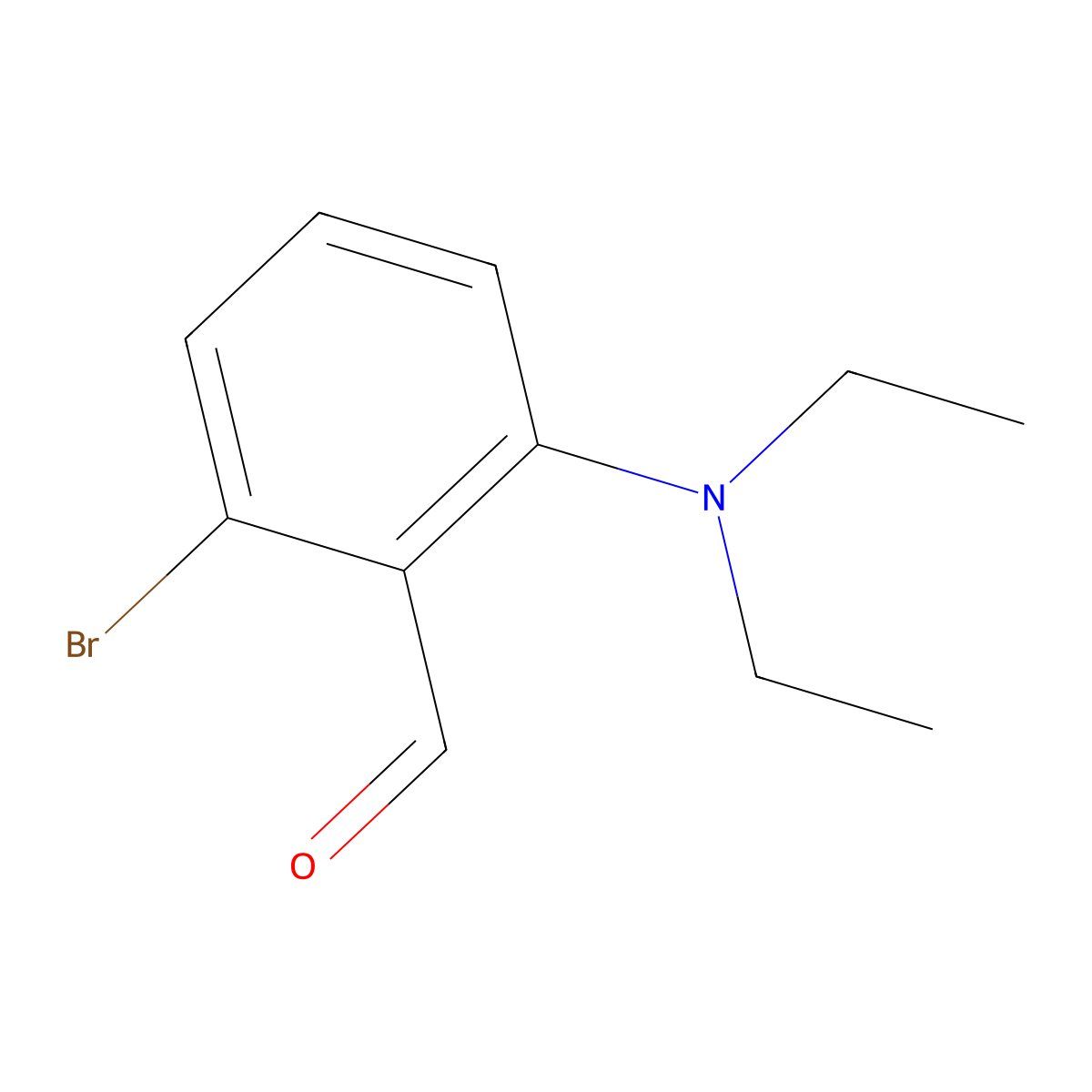 2-Bromo-6-(diethylamino)benzaldehyde molecular structure, CAS 1375069-10-5