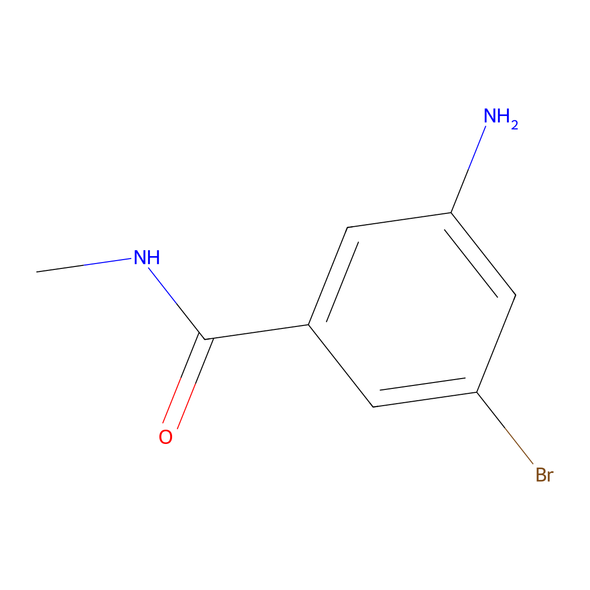 3-Amino-5-bromo-N-methylbenzamide molecular structure, CAS 1375069-14-9