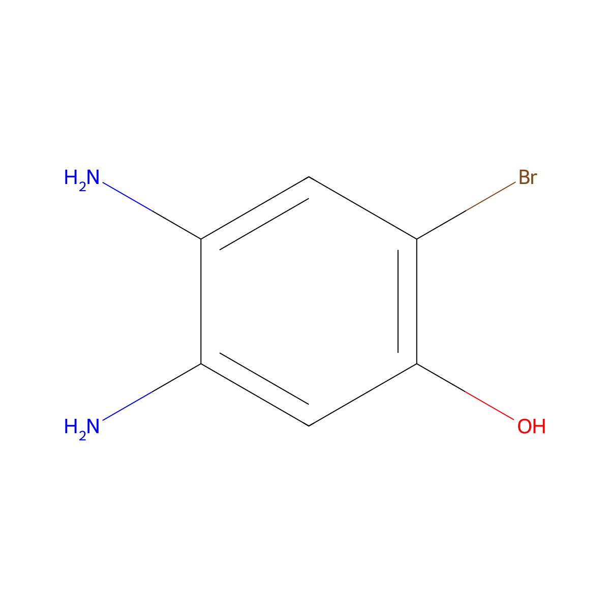 4,5-Diamino-2-bromophenol molecular structure, CAS 1375069-17-2