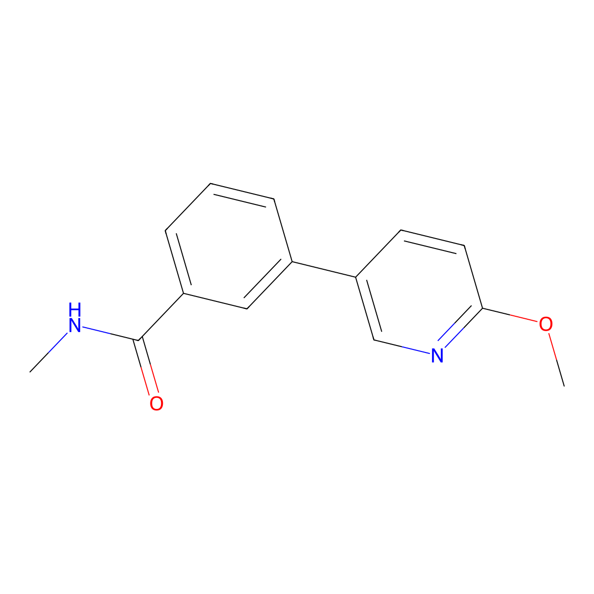 3-(6-Methoxypyridin-3-yl)-N-methylbenzamide molecular structure, CAS 1375069-23-0