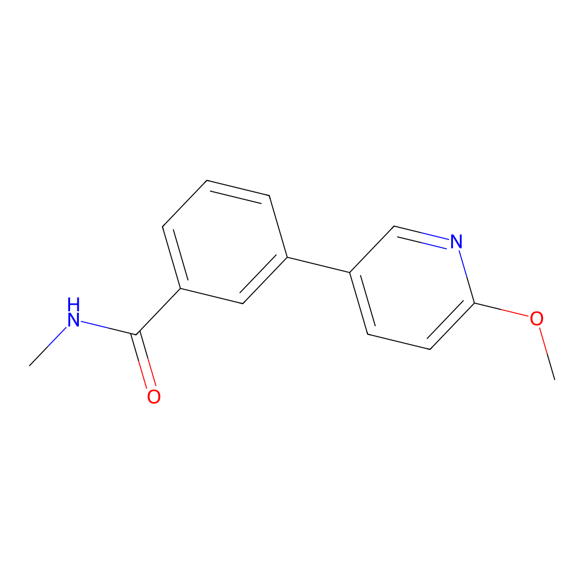 3-(6-Methoxypyridin-3-yl)-N-methylbenzamide molecular structure, CAS 1375069-23-0