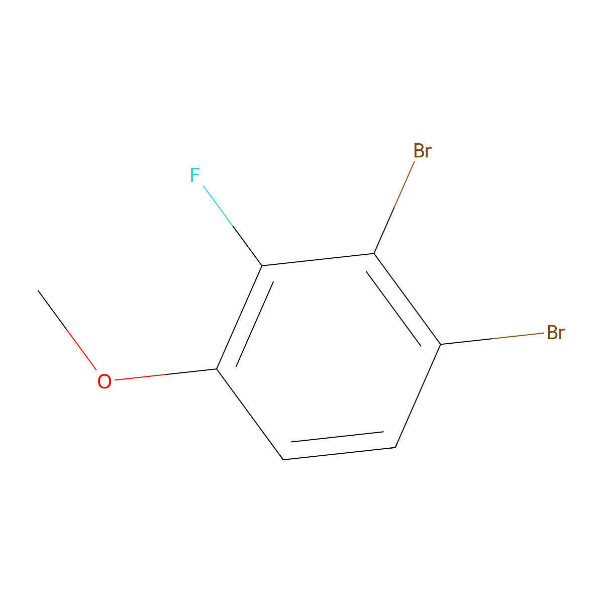 3,4-Dibromo-2-fluoroanisole molecular structure, CAS 1375069-24-1
