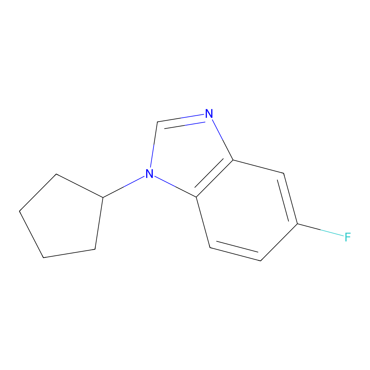 1-Cyclopentyl-5-fluorobenzimidazole molecular structure, CAS 1375069-26-3