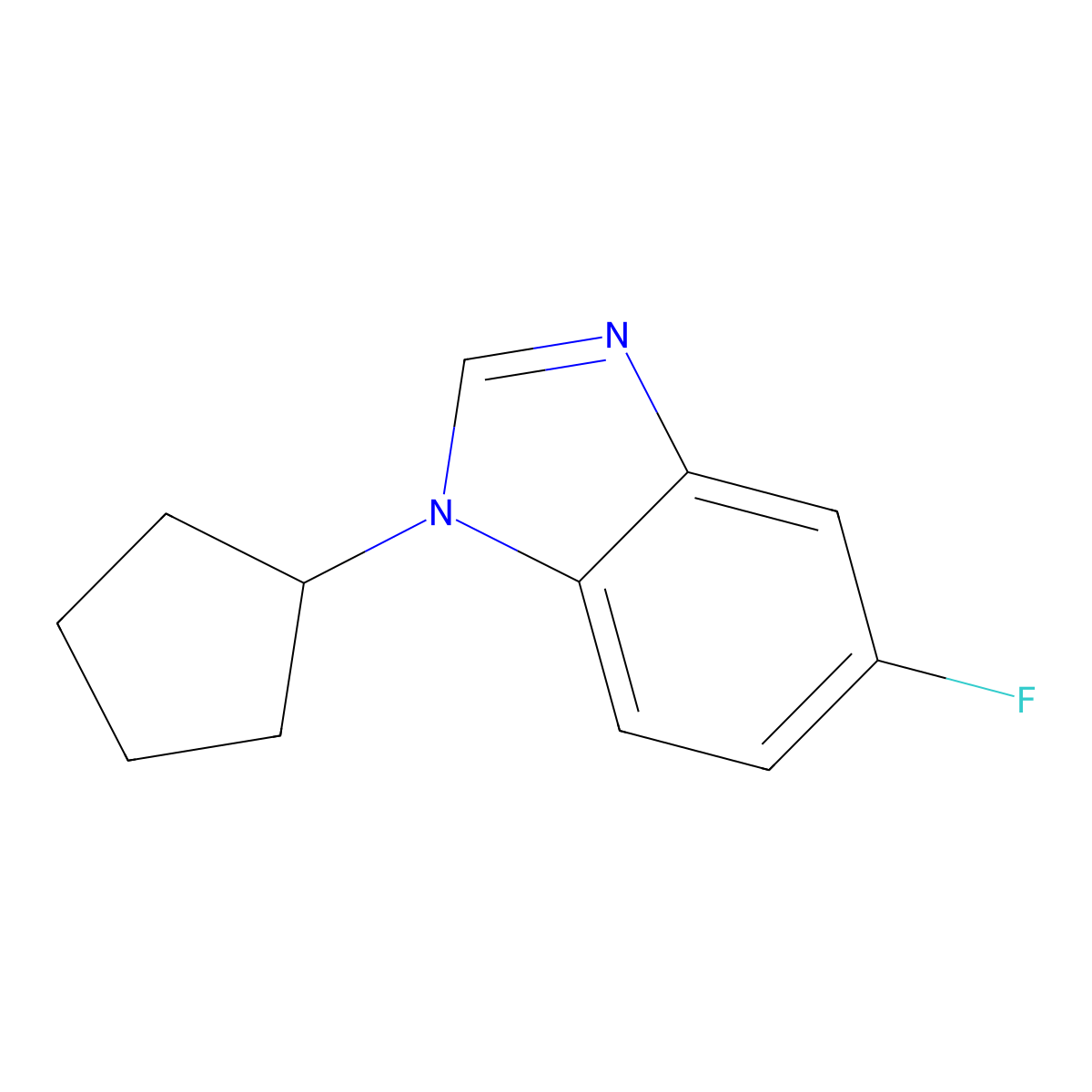 1-Cyclopentyl-5-fluorobenzimidazole molecular structure, CAS 1375069-26-3