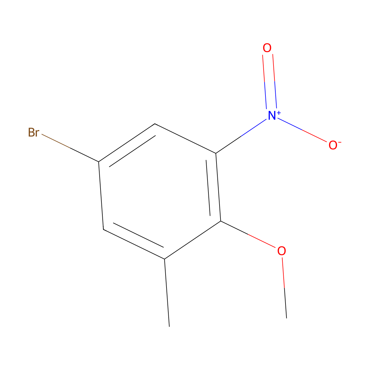 4-Bromo-2-methyl-6-nitroanisole molecular structure, CAS 1375069-27-4
