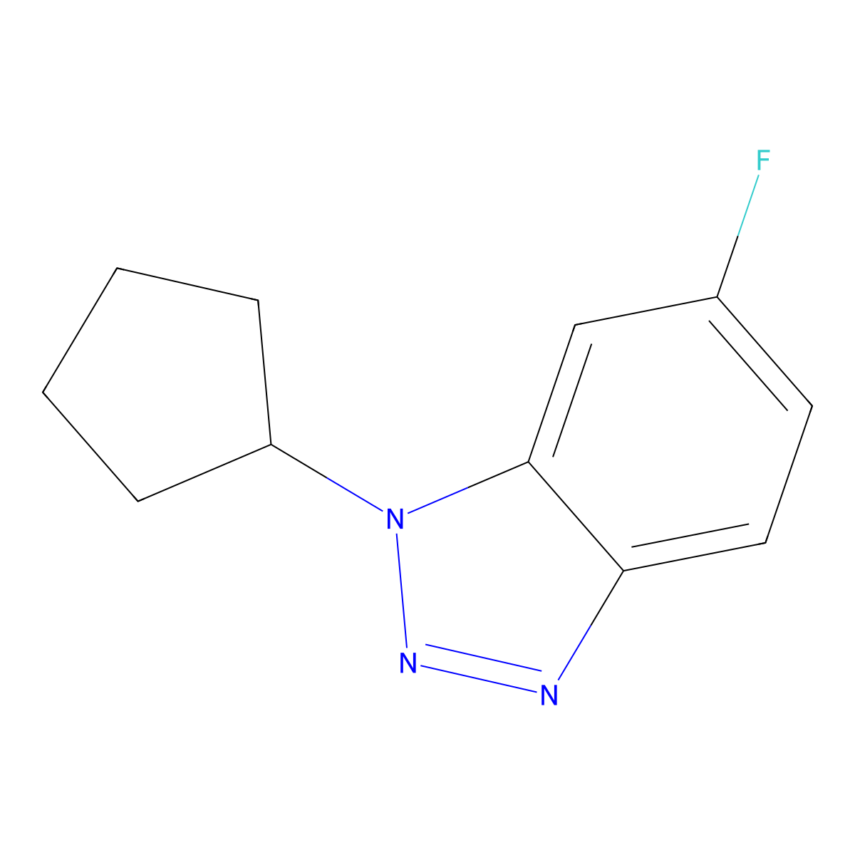 1-Cyclopentyl-6-fluoro-1,2,3-benzotriazole molecular structure, CAS 1375069-33-2