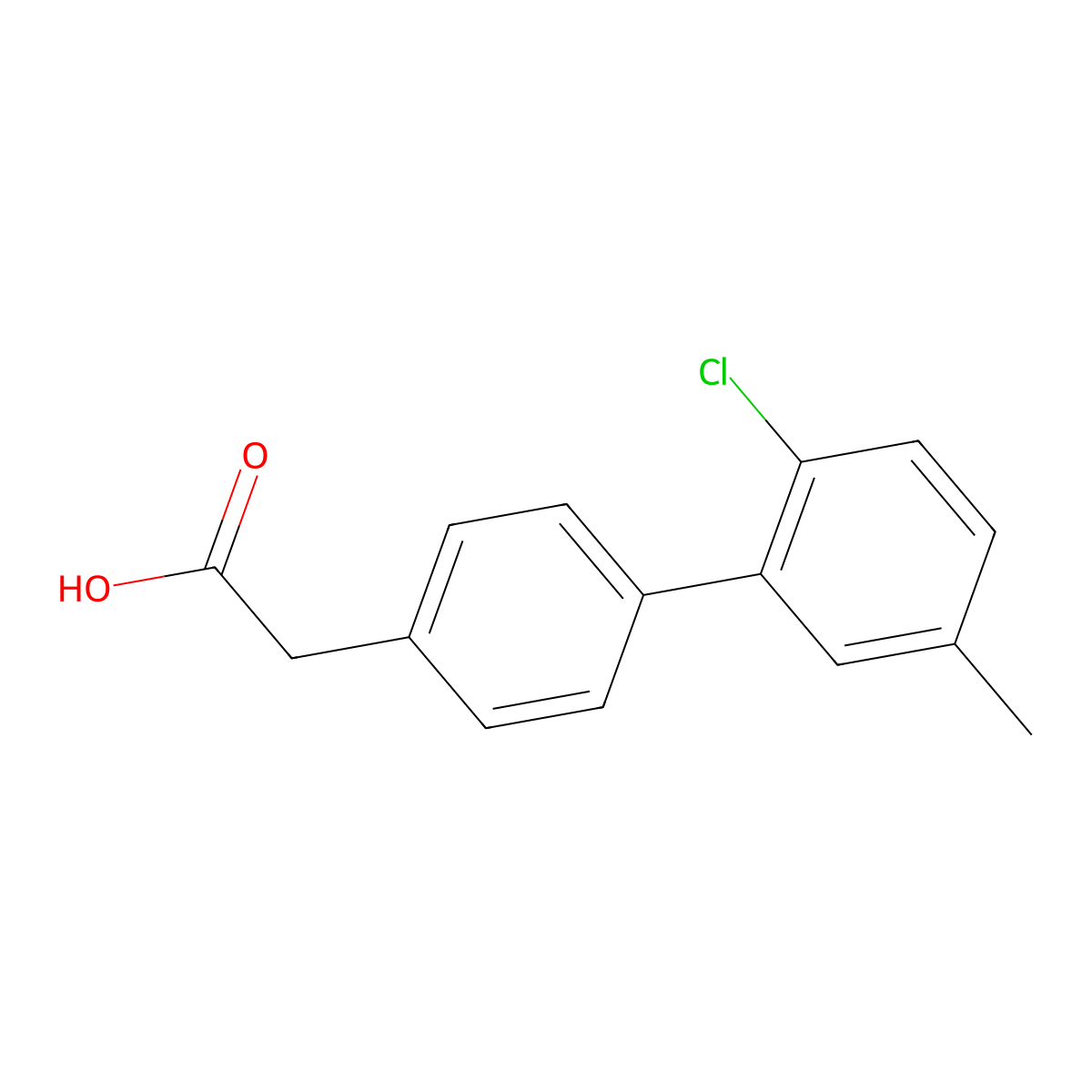 [4-(2-Chloro-5-methylphenyl)phenyl]acetic acid molecular structure, CAS 1375069-35-4