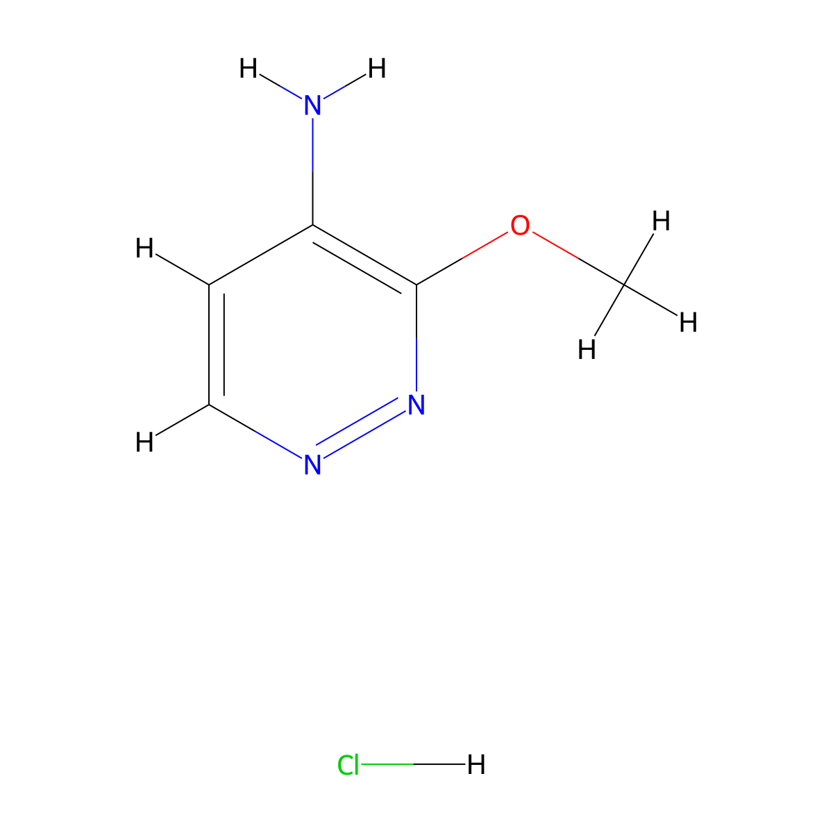 3-Methoxypyridazin-4-amine hydrochloride molecular structure, CAS 1375069-37-6