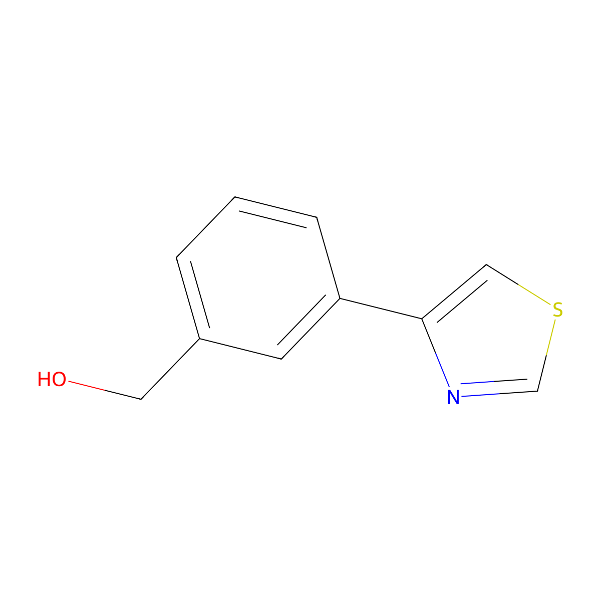 (3-(1,3-Thiazol-4-yl)phenyl)methanol molecular structure, CAS 1375097-86-1