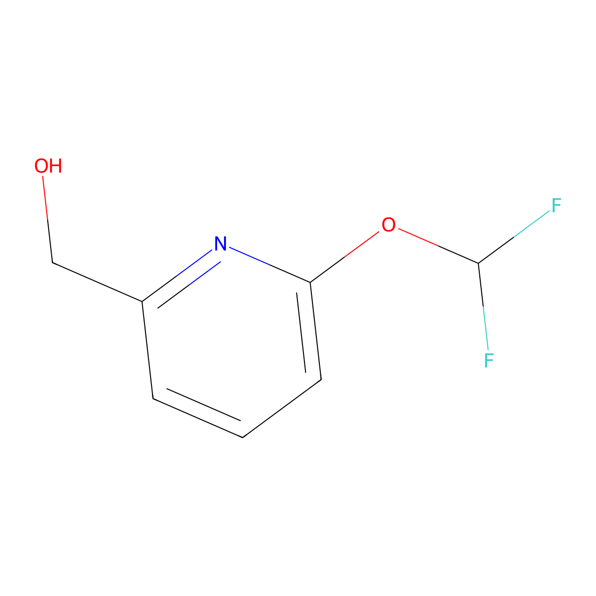 [6-(Difluoromethoxy)pyridin-2-yl]methanol molecular structure, CAS 1375098-11-5
