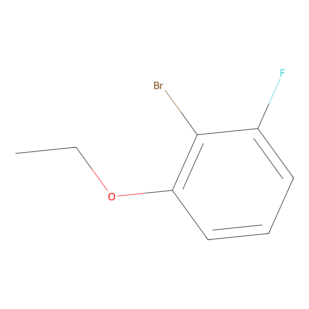 2-Bromo-1-ethoxy-3-fluorobenzene molecular structure, CAS 1375098-48-8