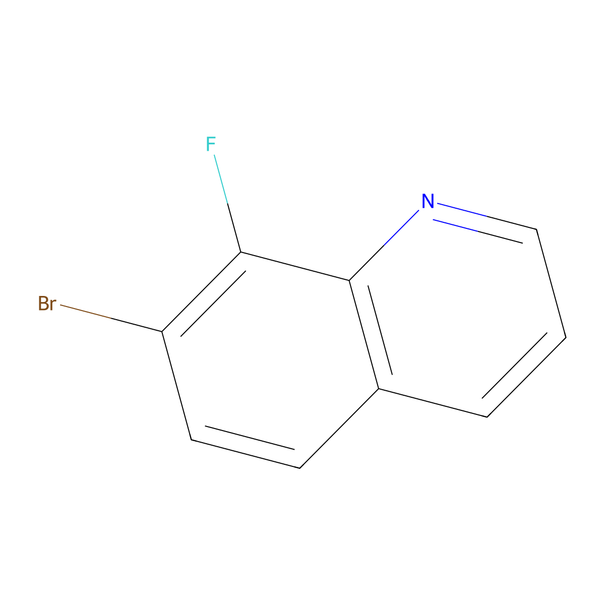 7-Bromo-8-fluoroquinoline molecular structure, CAS 1375107-95-1