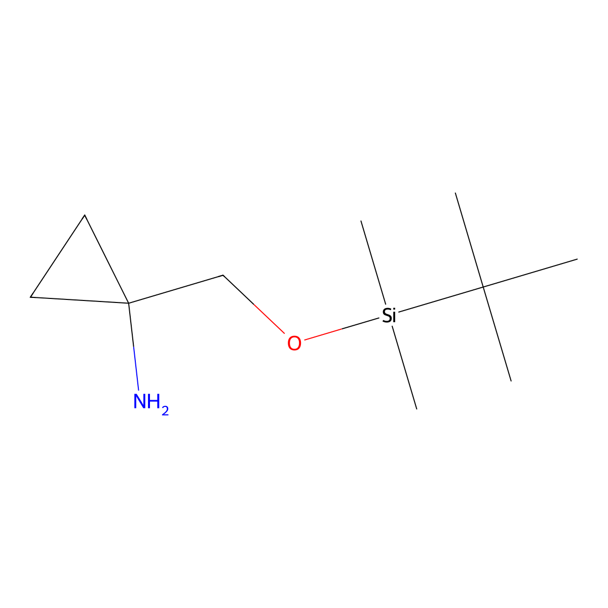 1-(((Tert-butyldimethylsilyl)oxy)methyl)cyclopropanamine molecular structure, CAS 1375108-10-3