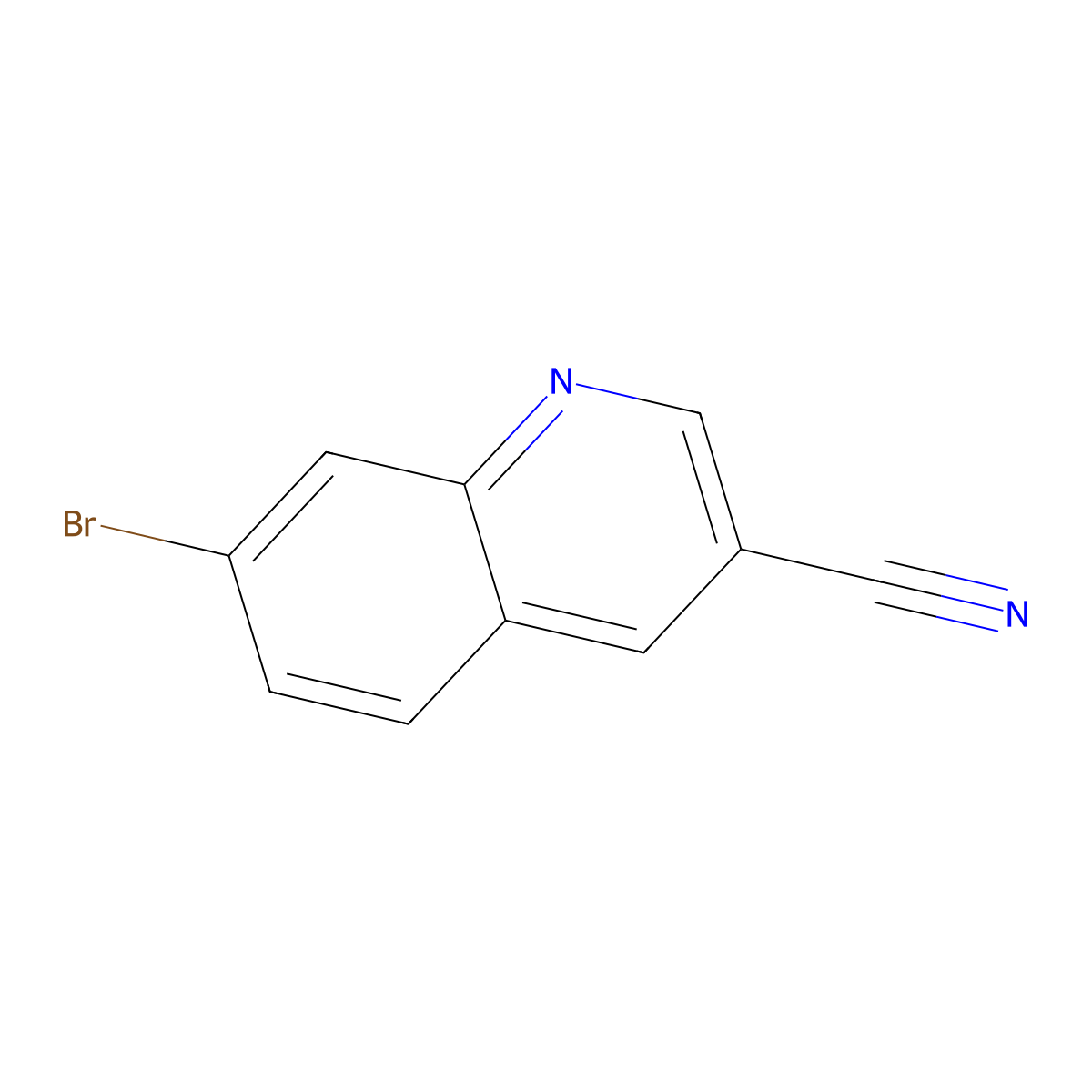 7-Bromoquinoline-3-carbonitrile molecular structure, CAS 1375108-40-9