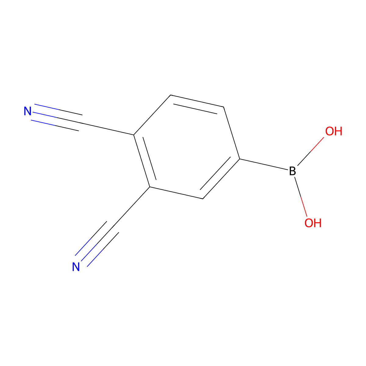 (3,4-dicyanophenyl)boronic Acid molecular structure, CAS 1375109-03-7