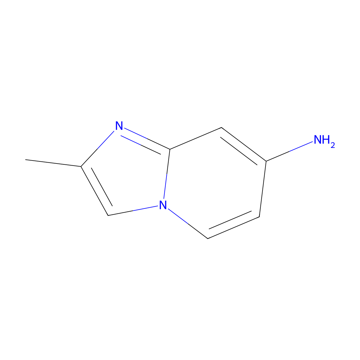 2-Methylimidazo[1,2-a]pyridin-7-amine molecular structure, CAS 1375110-97-6