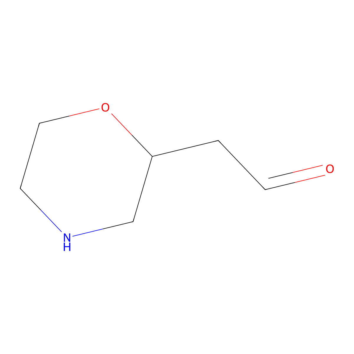 2-(Morpholin-2-yl)acetaldehyde molecular structure, CAS 1375142-09-8