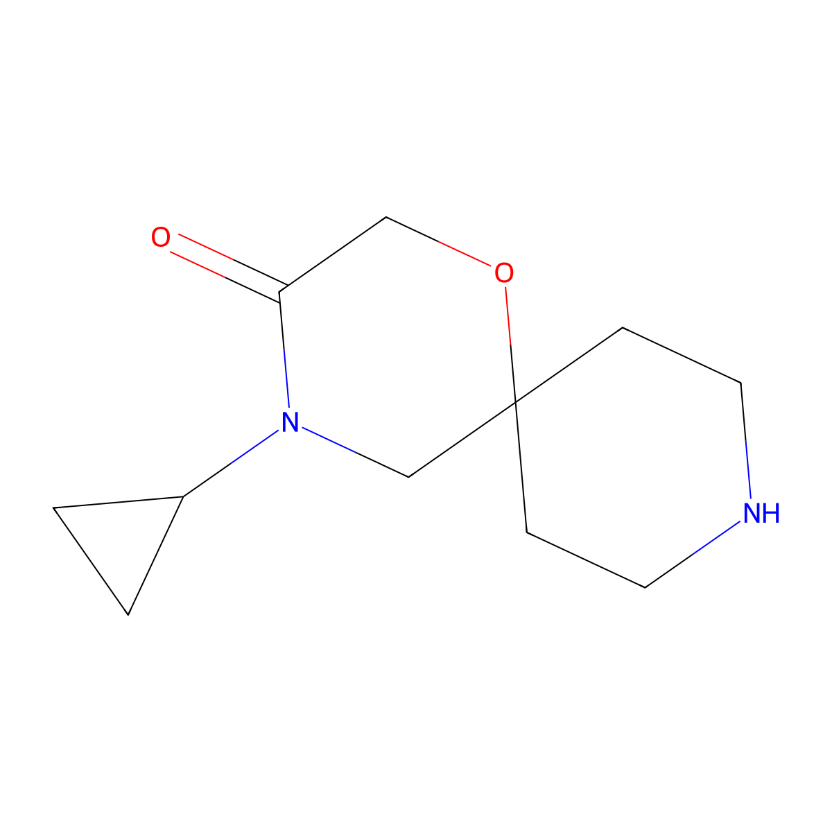 4-Cyclopropyl-1-oxa-4,9-diazaspiro[5.5]undecan-3-one molecular structure, CAS 1375142-88-3