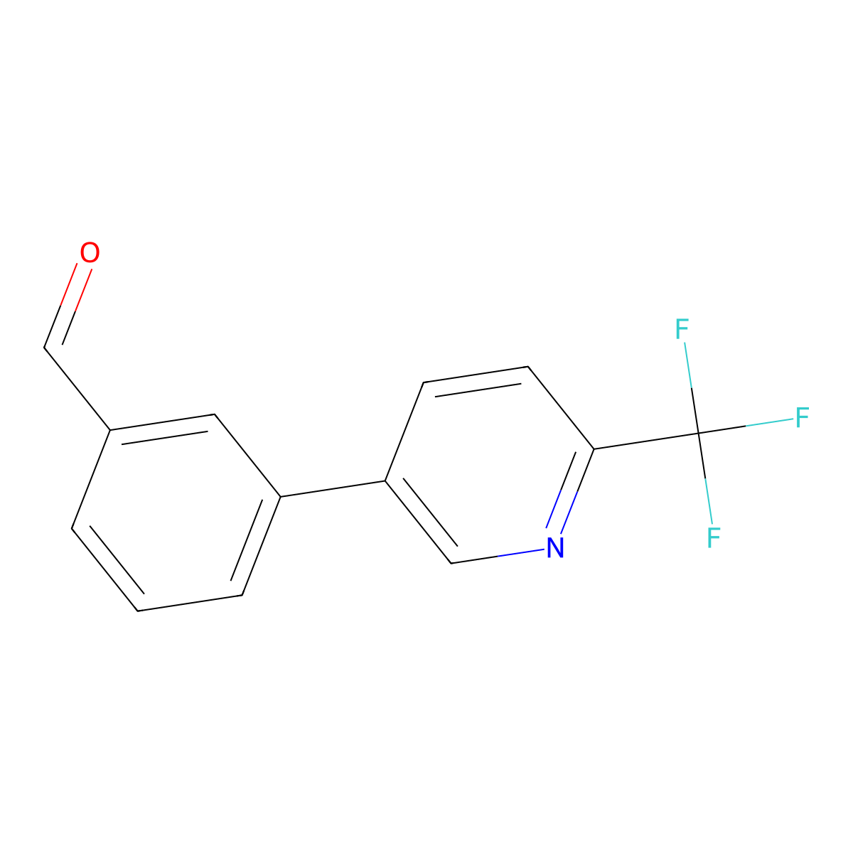 3-(6-Trifluoromethyl-pyridin-3-yl)-benzaldehyde molecular structure, CAS 1375151-44-2