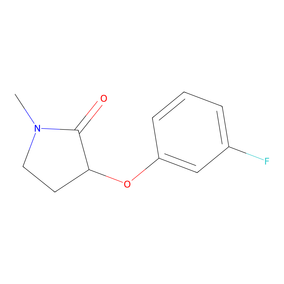 3-(3-Fluorophenoxy)-1-methylpyrrolidin-2-one molecular structure, CAS 1375168-80-1