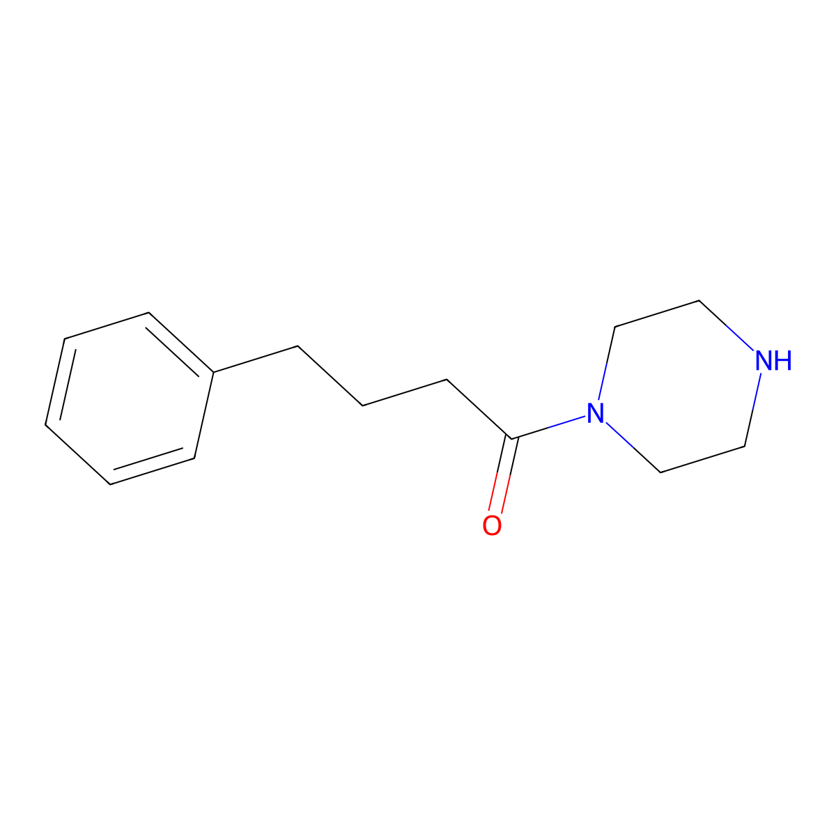 4-Phenyl-1-(piperazin-1-yl)butan-1-one molecular structure, CAS 137517-43-2