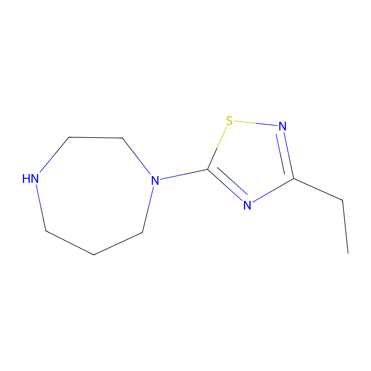 1-(3-Ethyl-1,2,4-thiadiazol-5-yl)-1,4-diazepane molecular structure, CAS 1375174-46-1
