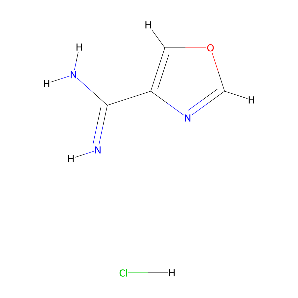 1,3-Oxazole-4-carboximidamidehydrochloride molecular structure, CAS 1375183-28-0