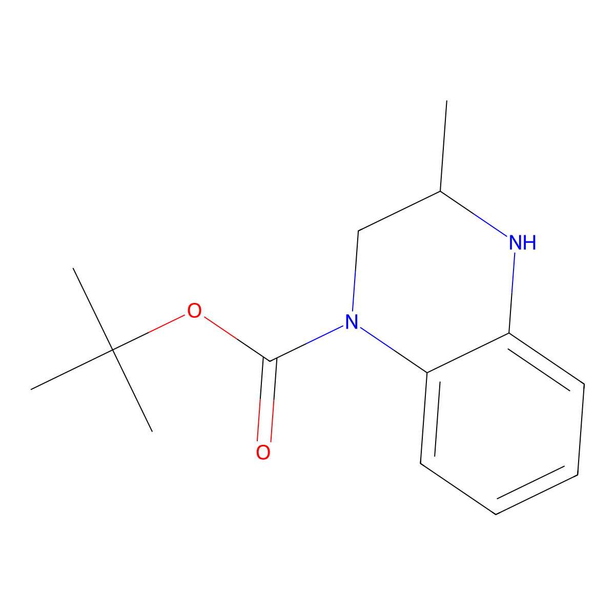 Tert-butyl 3-methyl-1,2,3,4-tetrahydroquinoxaline-1-carboxylate molecular structure, CAS 1375188-73-0
