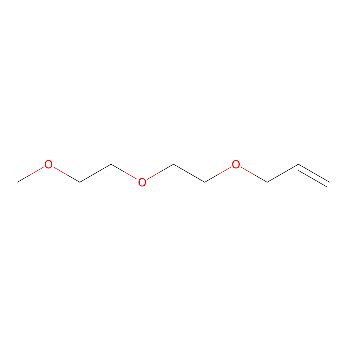 1-Propene, 3-(2-(2-methoxyethoxy)ethoxy)- molecular structure, CAS 13752-97-1