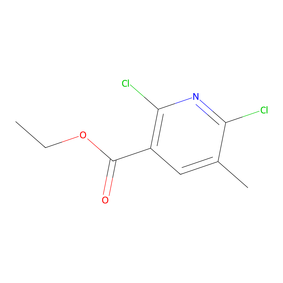 Ethyl 2,6-dichloro-5-methylpyridine-3-carboxylate molecular structure, CAS 137520-86-6