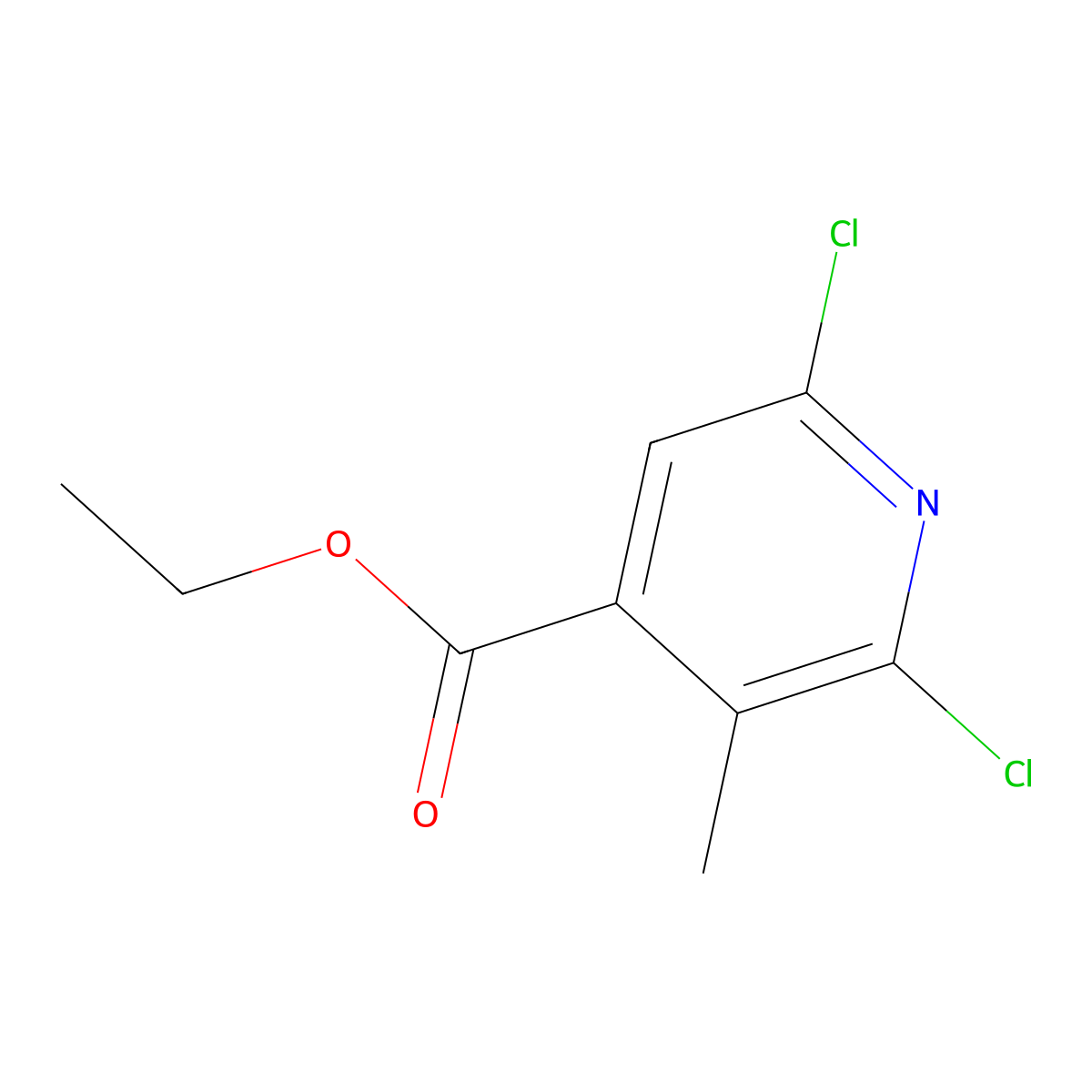 Ethyl 2,6-dichloro-3-methylisonicotinate molecular structure, CAS 137520-99-1