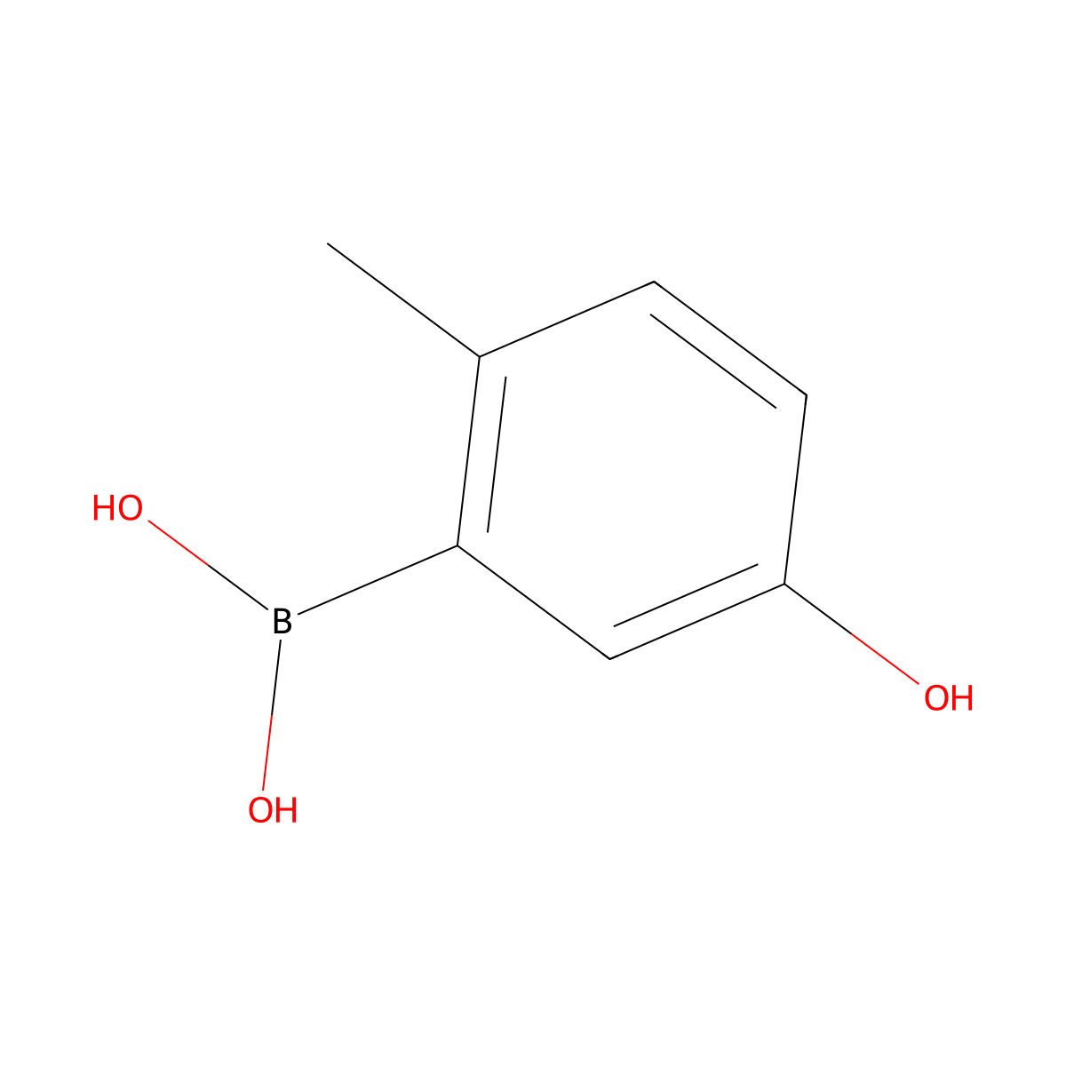5-Hydroxy-2-methylphenylboronic acid molecular structure, CAS 1375216-45-7
