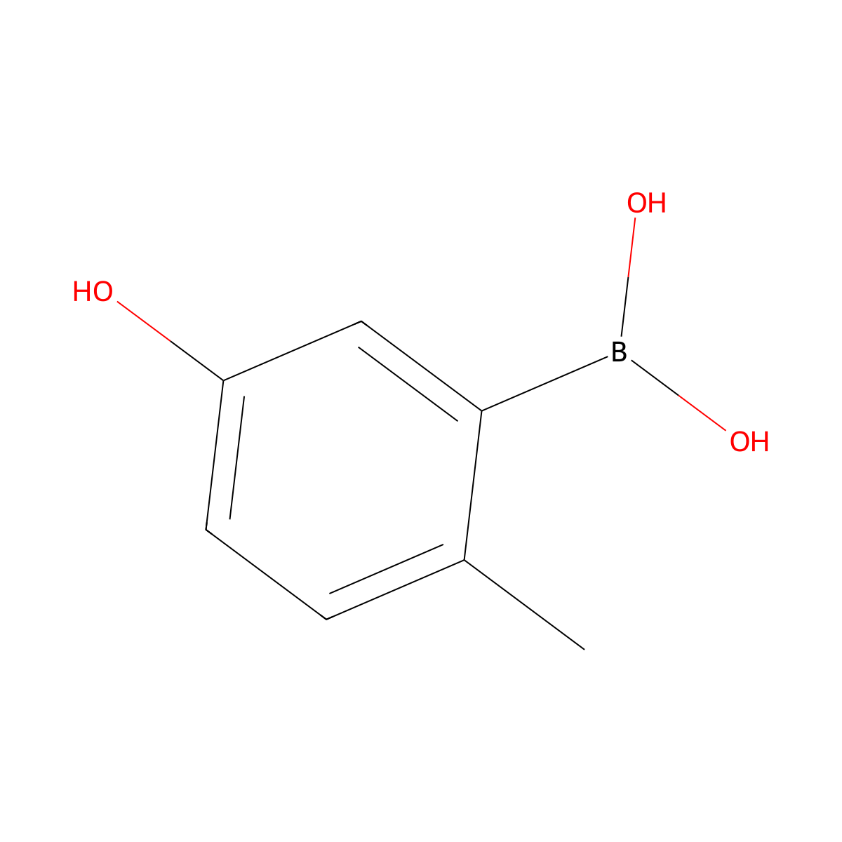 5-Hydroxy-2-methylphenylboronic acid molecular structure, CAS 1375216-45-7