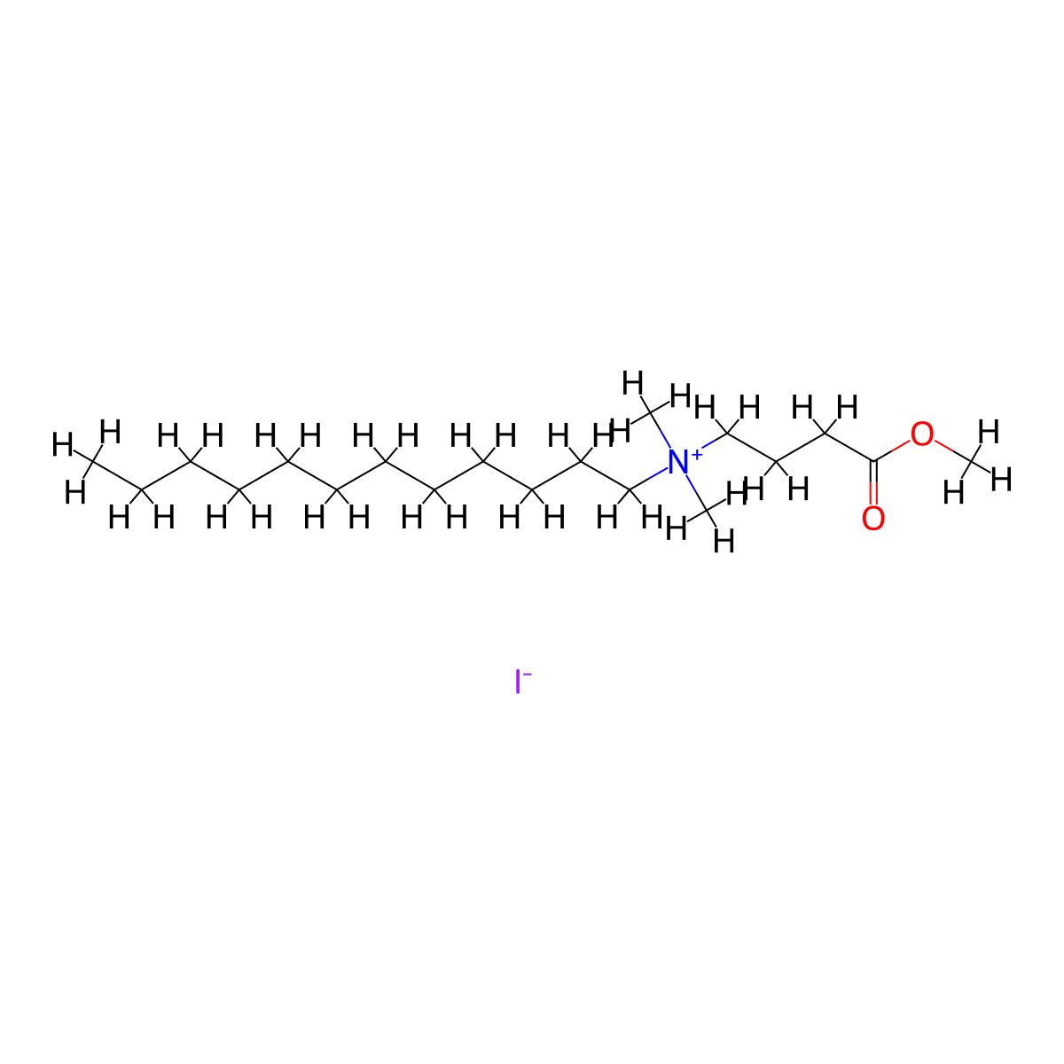 N-(4-Methoxy-4-oxobutyl)-N,N-dimethyl-1-dodecanaminium iodide molecular structure, CAS 137525-61-2