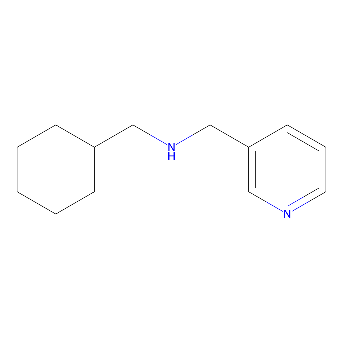 1-cyclohexyl-N-(pyridin-3-ylmethyl)methanamine molecular structure, CAS 137526-39-7