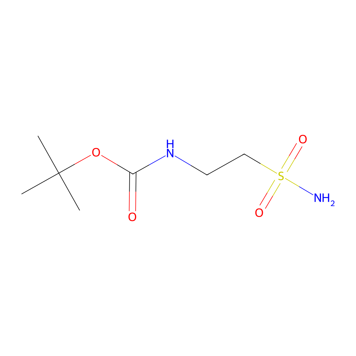 tert-butyl N-(2-sulfamoylethyl)carbamate molecular structure, CAS 1375279-51-8