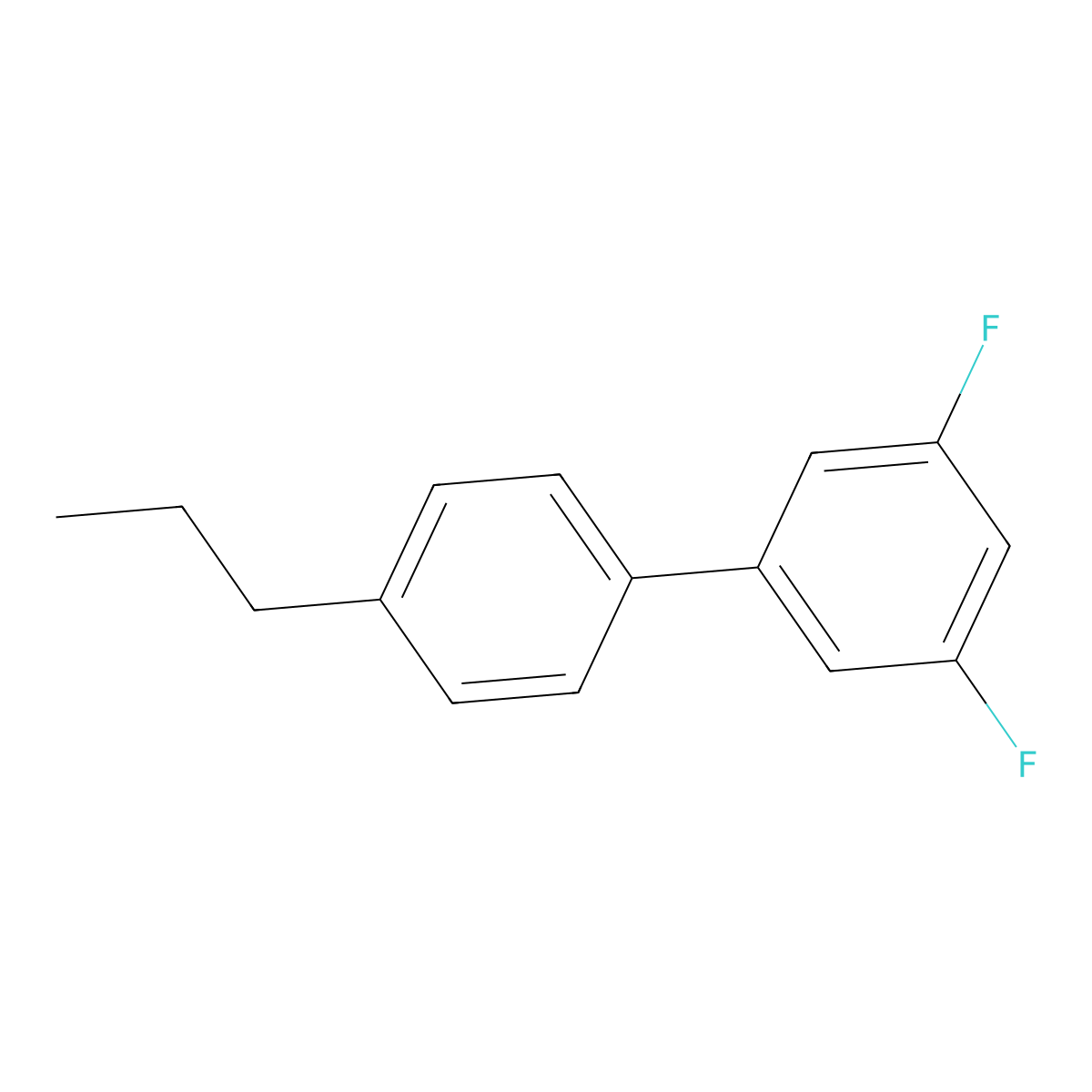 3',5'-Difluoro-4-propylbiphenyl molecular structure, CAS 137528-87-1